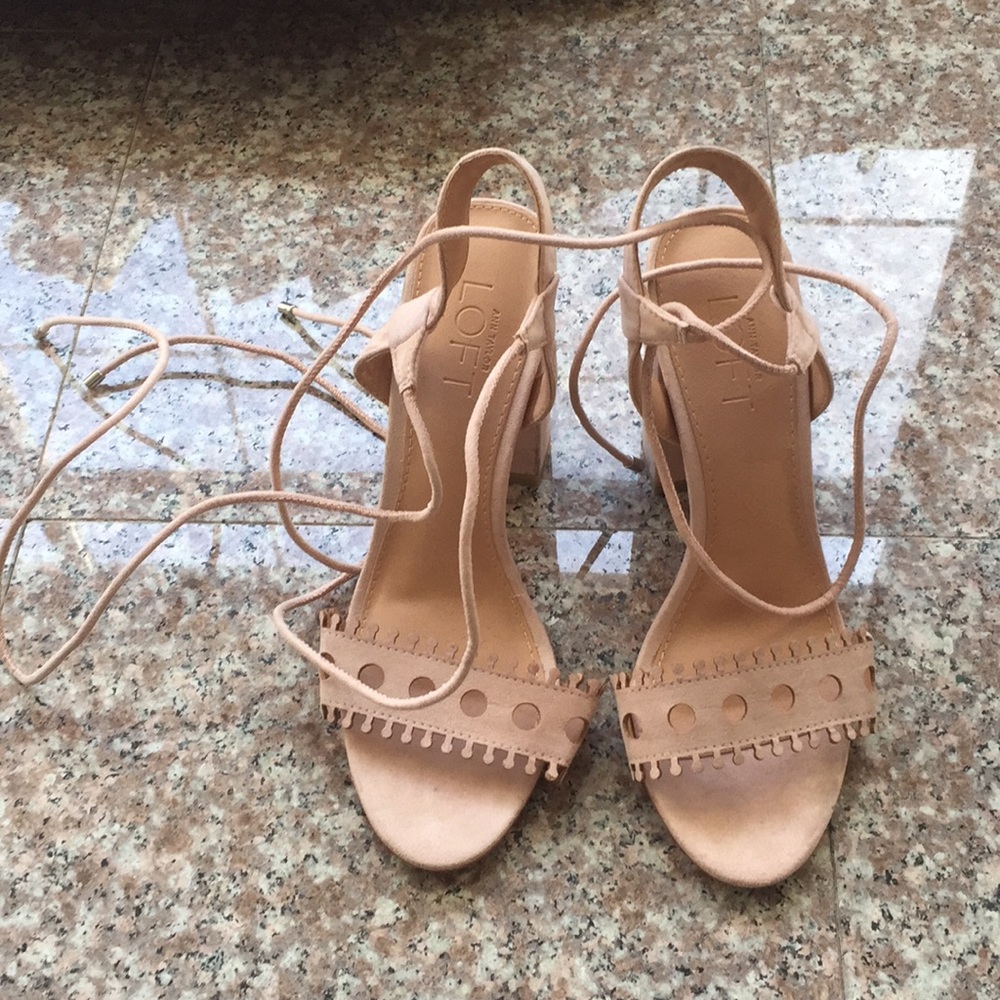 Loft Ann Taylor strappy heels